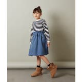[100-130]ボーダードッキングワンピース | a.v.v【KIDS】 | 詳細画像1 