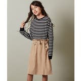 [100-130]ボーダードッキングワンピース | a.v.v【KIDS】 | 詳細画像2 