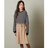 [100-130]ボーダードッキングワンピース | a.v.v【KIDS】 | 詳細画像3 