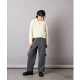 [130-160]【ダブルジップ/クロップド丈】ジップアップケーブルニット | a.v.v【KIDS】 | 詳細画像2 