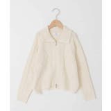 [130-160]【ダブルジップ/クロップド丈】ジップアップケーブルニット | a.v.v【KIDS】 | 詳細画像21 