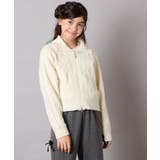 [130-160]【ダブルジップ/クロップド丈】ジップアップケーブルニット | a.v.v【KIDS】 | 詳細画像23 