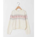 アイボリー | [120-160]【おうちで洗える】ふわもちノルディックニット | a.v.v【KIDS】