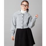 [100-130]襟付きニットカーディガン | a.v.v【KIDS】 | 詳細画像3 