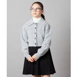 [100-130]襟付きニットカーディガン | a.v.v【KIDS】 | 詳細画像4 