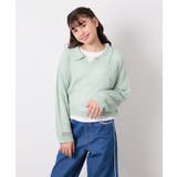 [120 160][ママとお揃いコーデが叶う]襟付きメッシュニットレイヤードトッ… | a.v.v【KIDS】 | 詳細画像19 