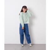 [120 160][ママとお揃いコーデが叶う]襟付きメッシュニットレイヤードトッ… | a.v.v【KIDS】 | 詳細画像23 