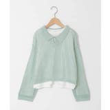 [120 160][ママとお揃いコーデが叶う]襟付きメッシュニットレイヤードトッ… | a.v.v【KIDS】 | 詳細画像33 