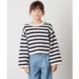 [140-150]ラメボーダーショートニット | a.v.v【KIDS】 | 詳細画像13 