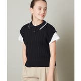 [120-130]【2点セット】アイレット柄襟付きニットベストセット | a.v.v【KIDS】 | 詳細画像7 