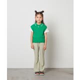 [140-150]【2点セット】アイレット柄襟付きニットベストセット | a.v.v【KIDS】 | 詳細画像3 