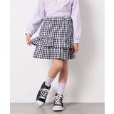 ブラック | [110-150]ギンガムフリルスカート | a.v.v【KIDS】