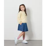 [140-150]ビジュー付きデニムタックスカート | a.v.v【KIDS】 | 詳細画像6 