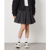 [160]ビジュー付きデニムタックスカート | a.v.v【KIDS】 | 詳細画像3 