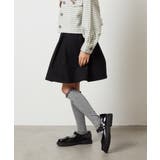 ブラック | [110-130]タックフレアスカート | a.v.v【KIDS】