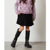 ブラック | [100-130]プリーツスカート | a.v.v【KIDS】