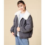 [130-160]【お家で洗える】衿付きキルトボアジャケット | a.v.v【KIDS】 | 詳細画像13 