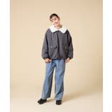 [130-160]【お家で洗える】衿付きキルトボアジャケット | a.v.v【KIDS】 | 詳細画像19 