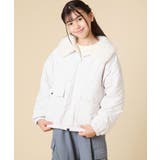 アイボリー | [130-160]【お家で洗える】衿付きキルトボアジャケット | a.v.v【KIDS】