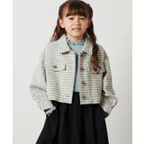 [160]【セットアップ対応】シャギーチェックショートジャケット | a.v.v【KIDS】 | 詳細画像16 