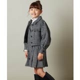 ブラック | [160]【セットアップ対応】シャギーチェックショートジャケット | a.v.v【KIDS】
