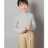 ボーダー | [100-130]ハイネックカットソー | a.v.v【KIDS】