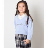 [120-160]【クロップド丈】衿付きロゴトレーナー | a.v.v【KIDS】 | 詳細画像1 