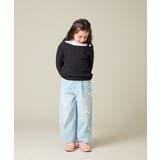 [120-160]【アシンメトリー/オフショル】ポコポコレイヤード風トレーナー | a.v.v【KIDS】 | 詳細画像13 