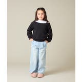 [120-160]【アシンメトリー/オフショル】ポコポコレイヤード風トレーナー | a.v.v【KIDS】 | 詳細画像17 