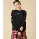 ブラック | レースアップスリーブトレーナー | a.v.v【KIDS】