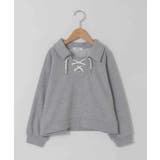 グレー | [120-160]衿付きレースアップトレーナー | a.v.v【KIDS】