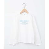 ホワイト | 【安心の綿100％】[100-130]アソートロゴロンT | a.v.v【KIDS】