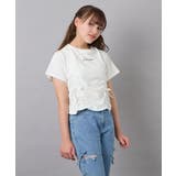[130-160]【毛玉になりにくい/綿100％】クロップドドロストTシャツ | a.v.v【KIDS】 | 詳細画像1 