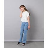 [130-160]【毛玉になりにくい/綿100％】クロップドドロストTシャツ | a.v.v【KIDS】 | 詳細画像19 