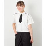 [130-160]ネクタイ付きクロップドトップス | a.v.v【KIDS】 | 詳細画像2 