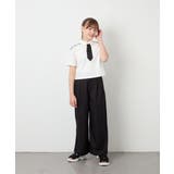 [130-160]ネクタイ付きクロップドトップス | a.v.v【KIDS】 | 詳細画像5 