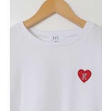 [100-130]ハートワッペン半袖Tシャツ | a.v.v【KIDS】 | 詳細画像4 