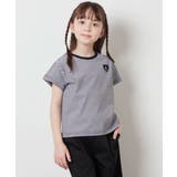ボーダー | [100-130]ハートワッペン半袖Tシャツ | a.v.v【KIDS】