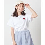 [140-150]ハートワッペン半袖Tシャツ | a.v.v【KIDS】 | 詳細画像2 