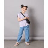 【接触冷感/ジメジメ対策】[100-150]肩フリルモチーフＴシャツ | a.v.v【KIDS】 | 詳細画像10 