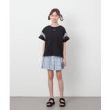 シアーギンガムキリカエスリーブＴシャツ | a.v.v【KIDS】 | 詳細画像3 