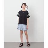 シアーギンガムキリカエスリーブＴシャツ | a.v.v【KIDS】 | 詳細画像4 