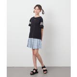 シアーギンガムキリカエスリーブＴシャツ | a.v.v【KIDS】 | 詳細画像5 