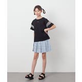 シアーギンガムキリカエスリーブＴシャツ | a.v.v【KIDS】 | 詳細画像6 