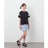 シアーギンガムキリカエスリーブＴシャツ | a.v.v【KIDS】 | 詳細画像7 