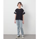 シアーギンガムキリカエスリーブＴシャツ | a.v.v【KIDS】 | 詳細画像8 