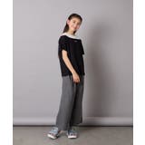 【接触冷感/ジメジメ対策】[140-150]オフショルレイヤードロゴTシャツ | a.v.v【KIDS】 | 詳細画像11 