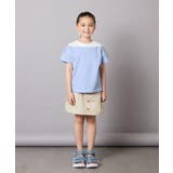 【接触冷感/ジメジメ対策】[140-150]オフショルレイヤードロゴTシャツ | a.v.v【KIDS】 | 詳細画像20 