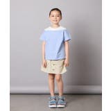 【接触冷感/ジメジメ対策】[140-150]オフショルレイヤードロゴTシャツ | a.v.v【KIDS】 | 詳細画像22 