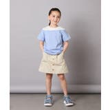 【接触冷感/ジメジメ対策】[140-150]オフショルレイヤードロゴTシャツ | a.v.v【KIDS】 | 詳細画像25 